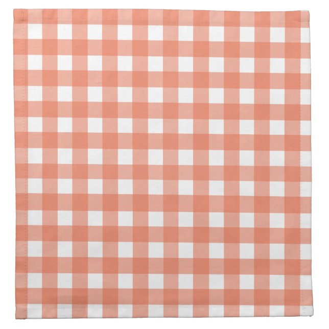 Orange gingham cloth napkin (Front)