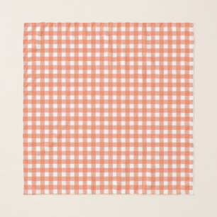 Orange gingham scarf