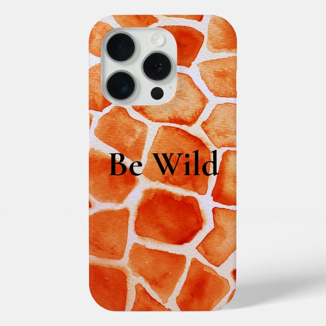 Orange Giraffe Animal Print Case-Mate iPhone Case (Back)