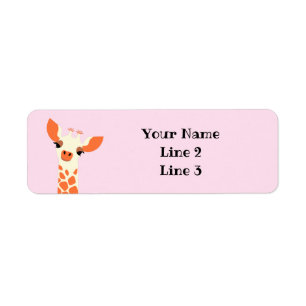 Orange Giraffe Label