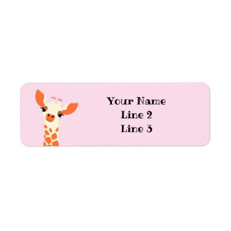 Orange Giraffe Label