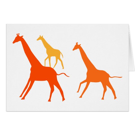 Orange Giraffes Cards (Front Horizontal)