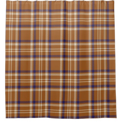 Orange Glen Plaid textured seamless patternabstrac Shower Curtain