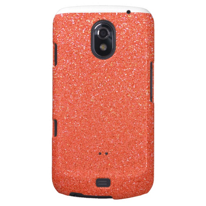 Orange glitter samsung galaxy nexus cases