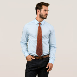 Orange glitter tie