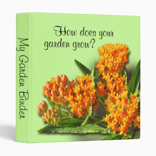 Orange Glory Milkweed Blossoms 3 Ring Binder