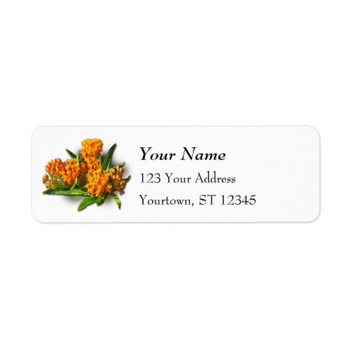 Orange Glory Milkweed Blossoms Label