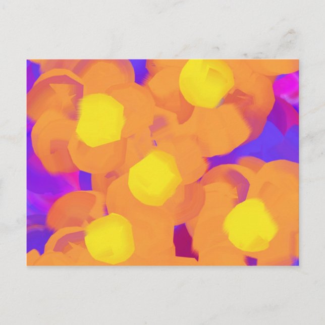 Orange Glow Flowers Postcard (Front)