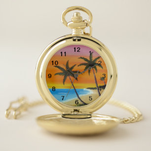 Orange Glow Pocket Watch