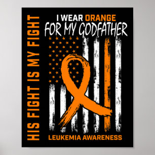 Orange Godfather Leukemia Cancer Awareness America Poster