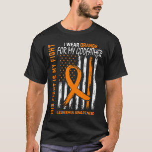 Orange Godfather Leukemia Cancer Awareness America T-Shirt