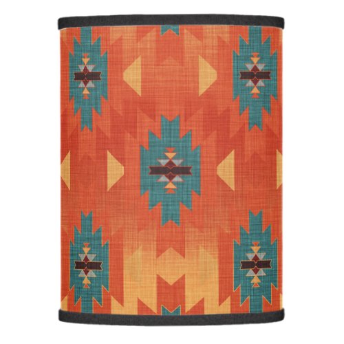 Orange Gold Aqua Southwestern Style Lamp Shade