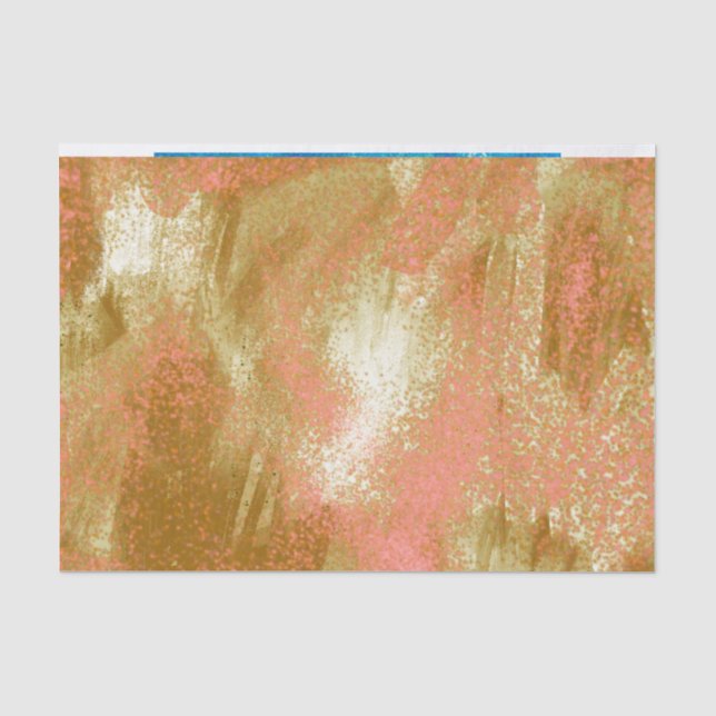Orange Gold Brown Abstract  Tissue Paper (Front)