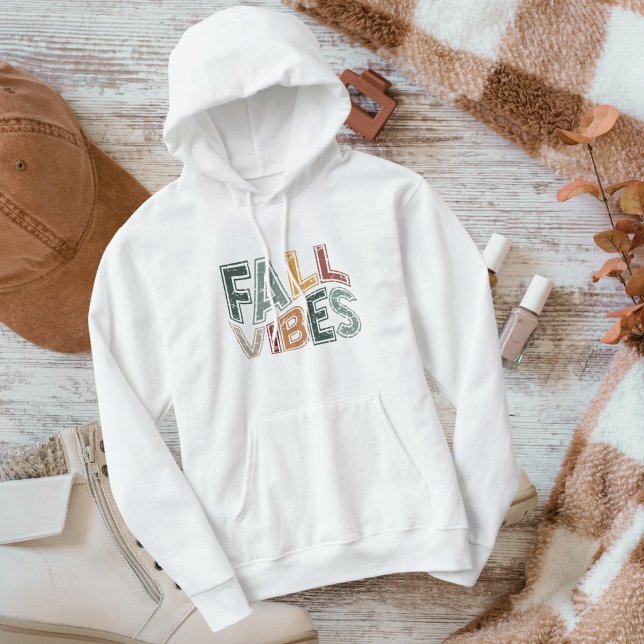 Orange, Gold, Green Retro Distressed Fall Vibes Hoodie (Creator Uploaded)