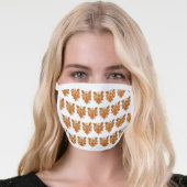 Orange Gold Guardian Angel Art Custom Face Masks (Worn Her)