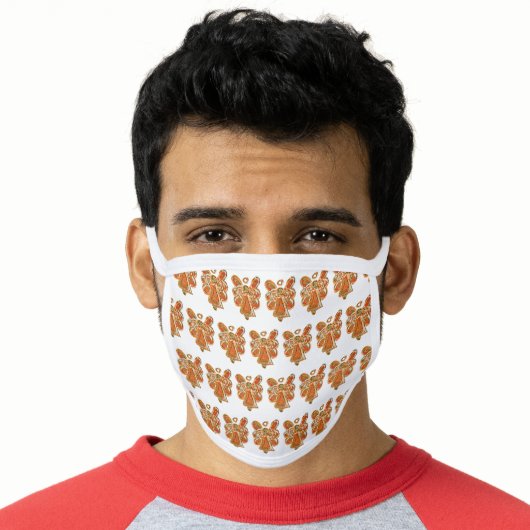 Orange Gold Guardian Angel Art Custom Face Masks (Worn Him)
