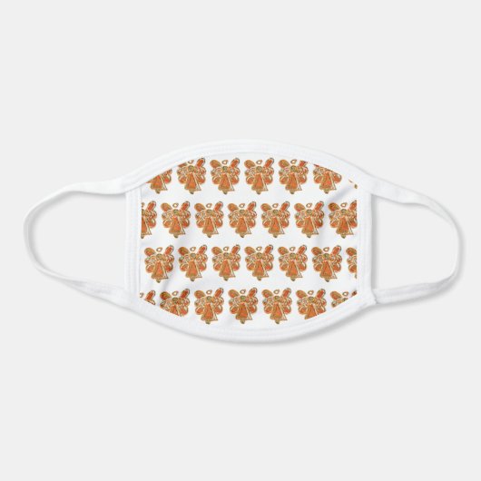 Orange Gold Guardian Angel Art Custom Face Masks (Front)