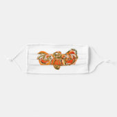 Orange Gold Guardian Angel Art Custom Face Masks (Front, Folded)