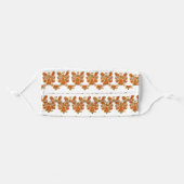 Orange Gold Guardian Angels Art Custom Face Masks (Front, Folded)