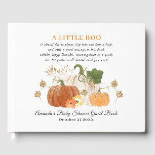 Orange Gold Halloween Fall Baby Shower Guestbook N
