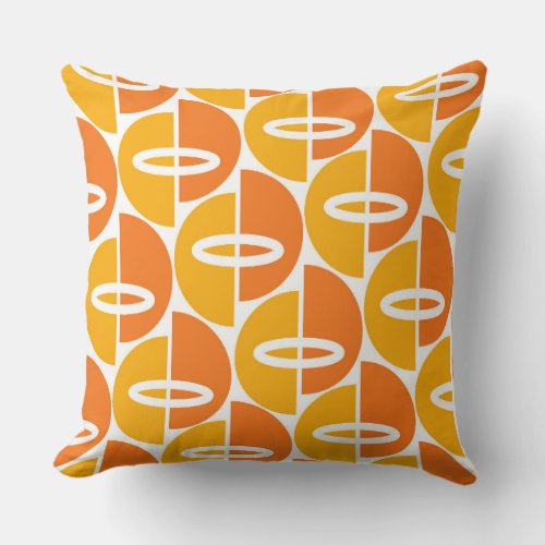 Orange Gold Throw Pillow