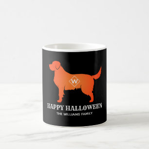 Orange Golden Retriever Happy Halloween Coffee Mug