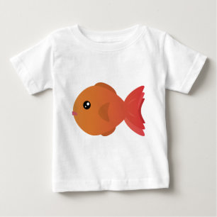 Orange Goldfish Cartoon Baby T-Shirt