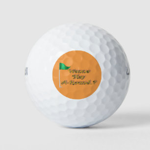 Orange Golf Play A Round Funny Humor Balls