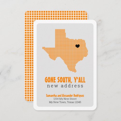 Orange Gone South YAll Moving Announcement
