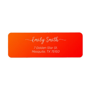 Orange gradient -add name label