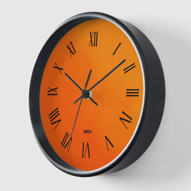 Orange gradient background  clock (Angle)