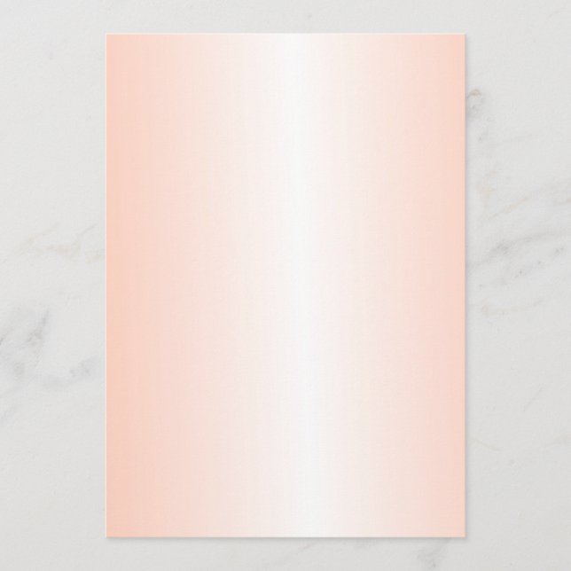 Orange Gradient Blank Wedding Fan Program Paper (Front)
