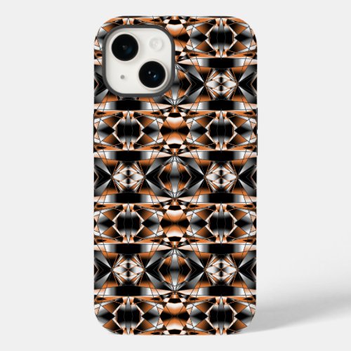 Orange Gradient Color Fill Mechanical Drawing Case_Mate iPhone 14 Case