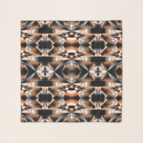 Orange Gradient Color Fill Mechanical Drawing  Scarf