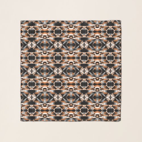 Orange Gradient Color Fill Mechanical Drawing  Scarf