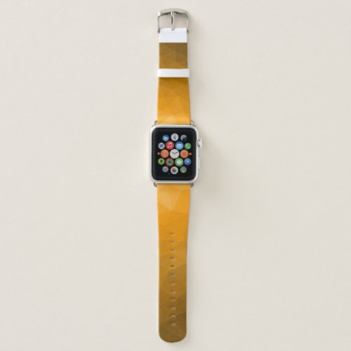 Orange gradient geometric mesh pattern apple watch band