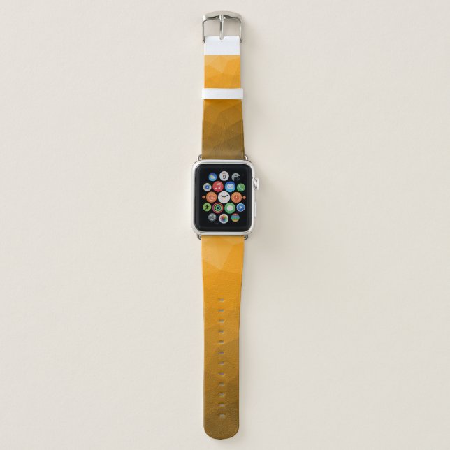 Orange gradient geometric mesh pattern apple watch band (Front)