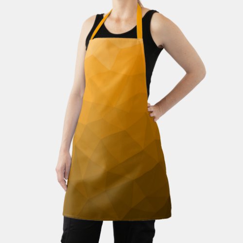 Orange gradient geometric mesh pattern apron