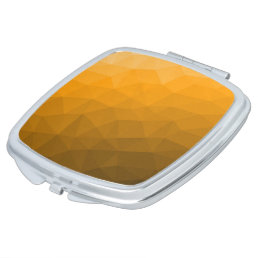 Orange gradient geometric mesh pattern compact mirror