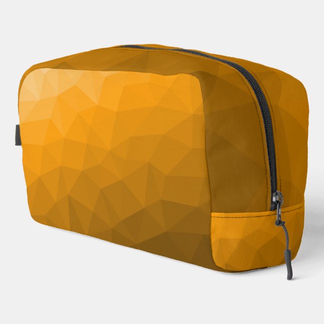Orange gradient geometric mesh pattern dopp kit (Right Corner)