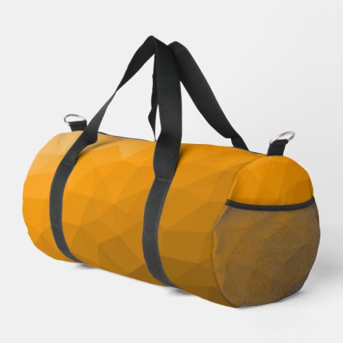 Orange gradient geometric mesh pattern duffle bag