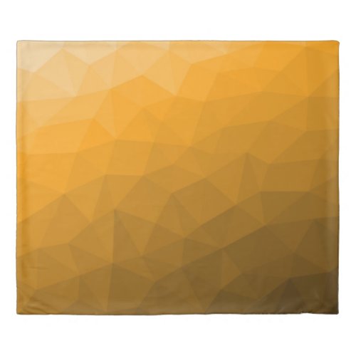 Orange gradient geometric mesh pattern duvet cover