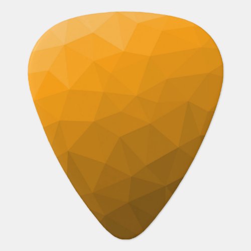 Orange gradient geometric mesh pattern guitar pick