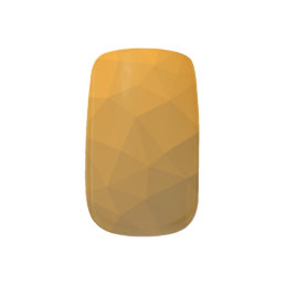 Orange gradient geometric mesh pattern minx nail art