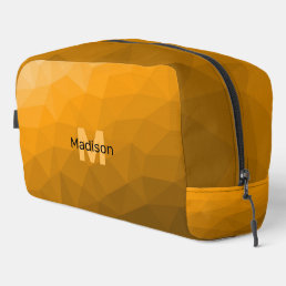 Orange gradient geometric mesh pattern Monogram Dopp Kit