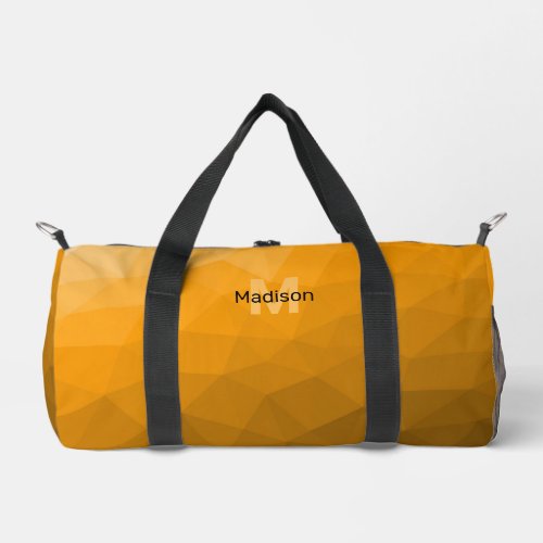 Orange gradient geometric mesh pattern Monogram Duffle Bag