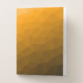 Orange gradient geometric mesh pattern Monogram File Folder