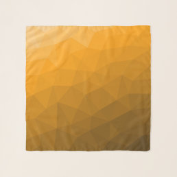 Orange gradient geometric mesh pattern scarf