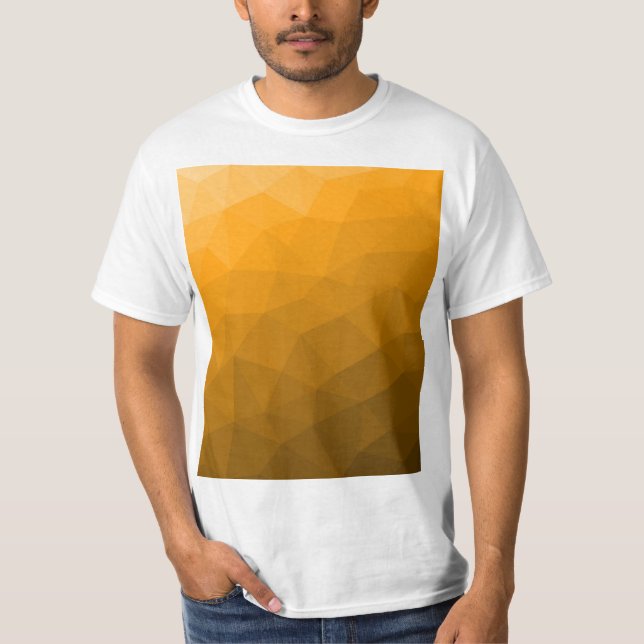 Orange gradient geometric mesh pattern T-Shirt (Front)