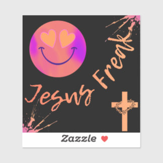 Orange Gradient Jesus Freak Sticker